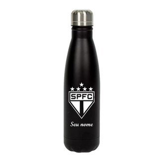 Garrafa Termica 500ml Seu Nome Personalizado a Laser Time São Paulo Presente Premium