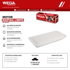 Filtro De Ar Do Motor Toyota Corolla 1.6 1.8 2002 ate 2007 – Wega Jfa0283