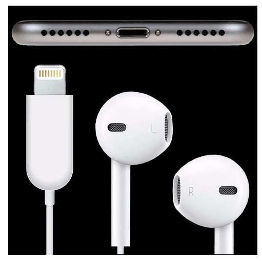 Fone Para iPhone Fone de ouvido Lightning com  Microfone Com Fio 7 8 Plus X Xr 11 12 13