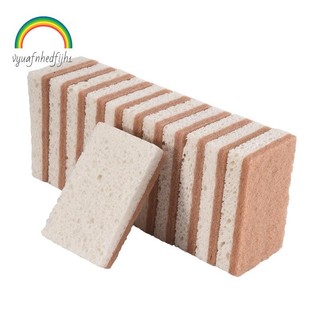 Esponjas Naturais Ecológicas Para Pratos , Pacote Com 12-Esponja De Cozinha Biodegradável Purificador De Coco Compostáve