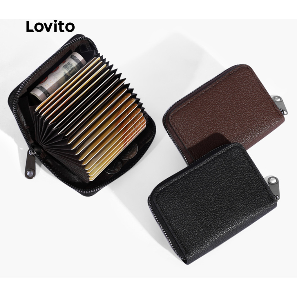 Lovito Porta-cartões de Alta Capacidade para homens LFASCS807 em Oferta na Shopee