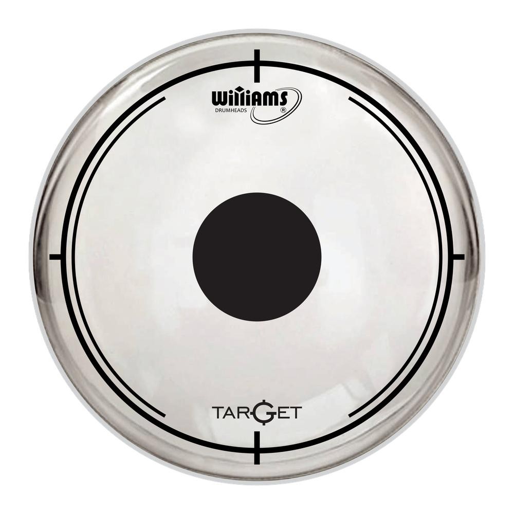 Pele Williams Target Dot DT2 Clear 20¨ Bass filme duplo com Dot pra bumbo DT2-188-20