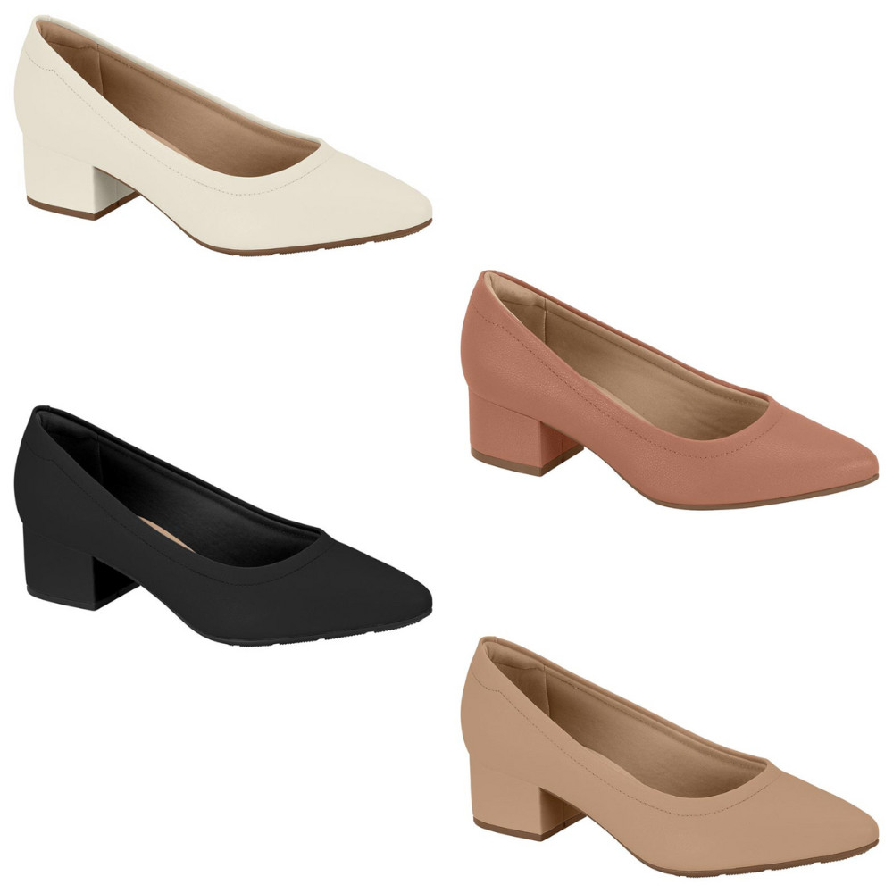 Sapato Feminino Modare Salto Baixo Grosso Conforto