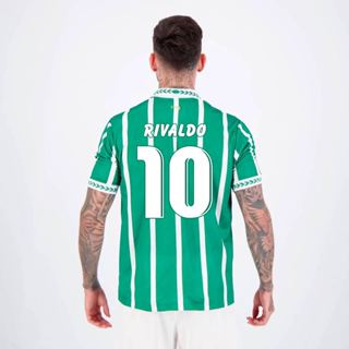 Camisa Palmeiras Retrô 1994 Verde 10 Rivaldo em Oferta na Shopee