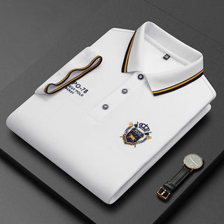 Camisa Polo masculina de manga curta com lapela e gola solta