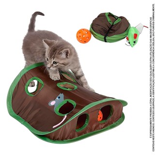 Brinquedo Para Gatos Esconderijo Toca Para Caça Interativo - Presente de Natal em Oferta na Shopee