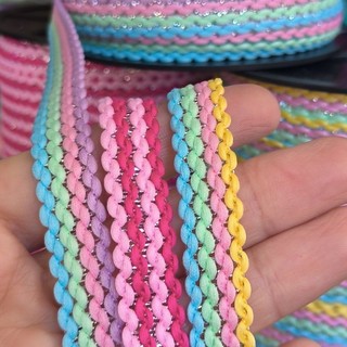 Fita Passamanaria Trançada Colorida Rosa e Candy Color 10mm (Escolha 2, 4 ou 6 metros)