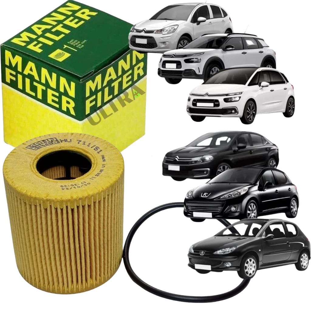 Filtro Óleo Lubrificante Peugeot 206 / 207 / 208 / 3008 / 307 / 308 / 408 / 5008 - Citroen C3 C4 C5 DS3 DS4 DS5 Xsara Ai em Oferta na Shopee