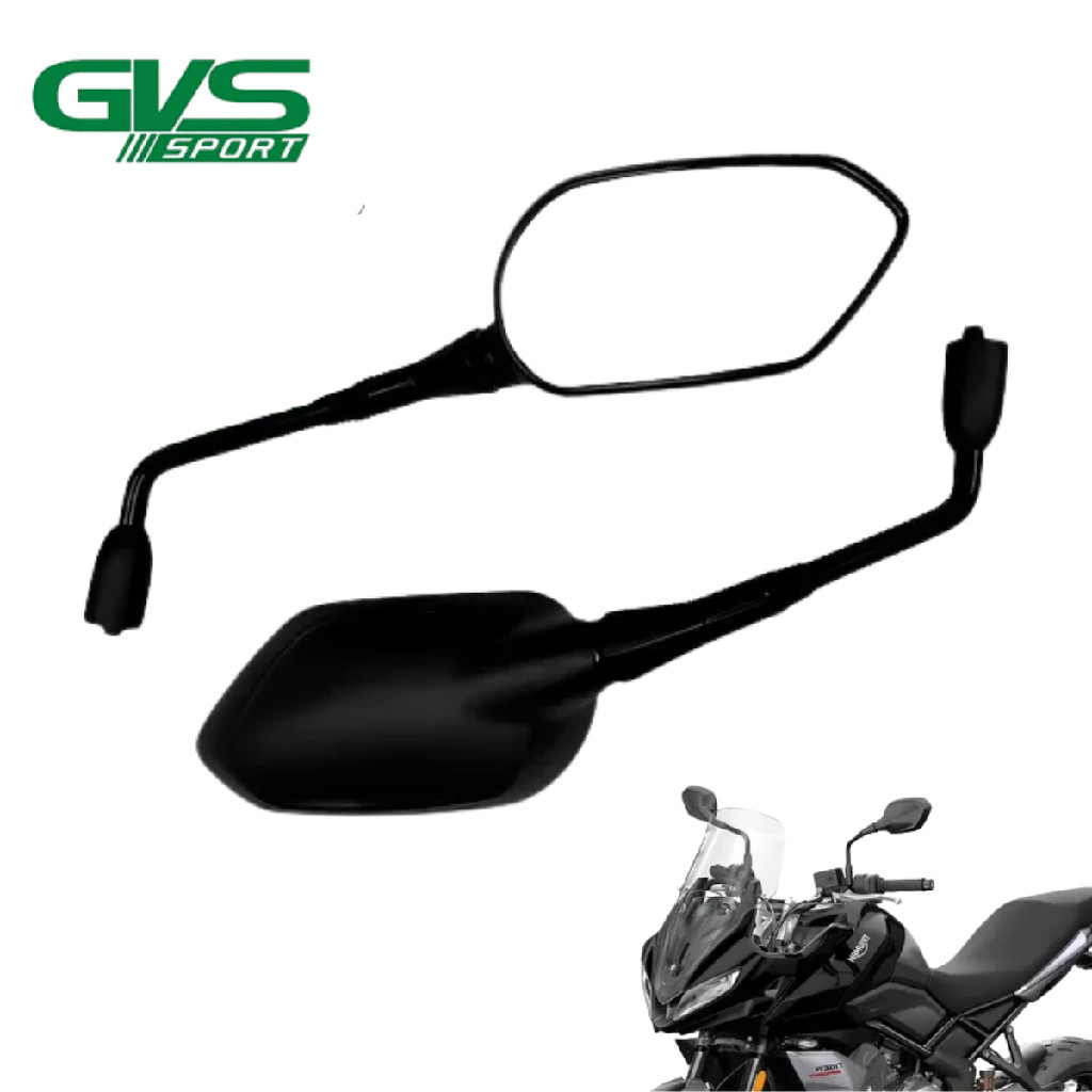 Par Retrovisor Tiger Sport 660 Haste Longa Acabamento Nylon Rosca Honda GVS