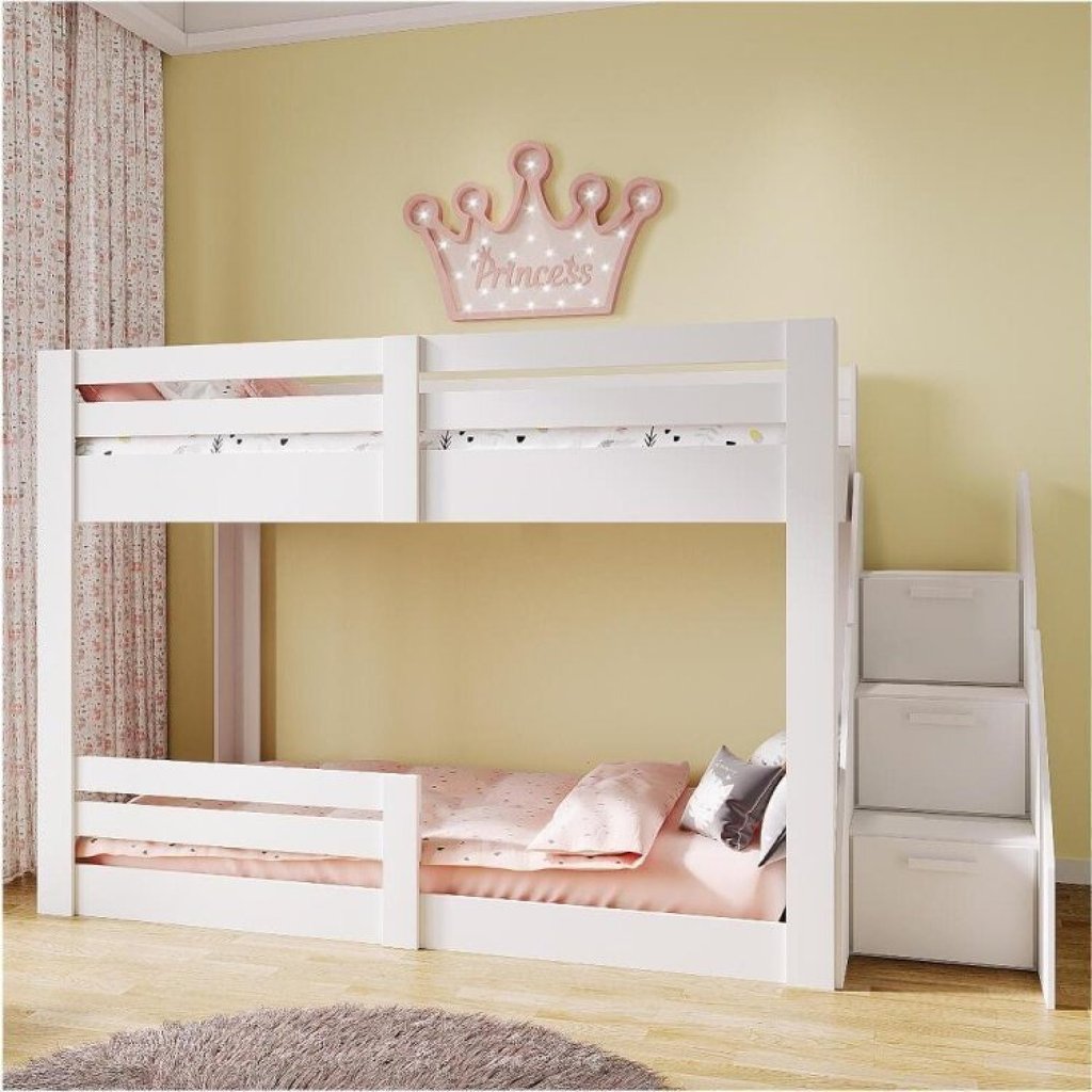 Beliche Montessoriano Star Plus com Grade e Escada Casatema MadeiraOriginals Solteiro em Oferta na Shopee