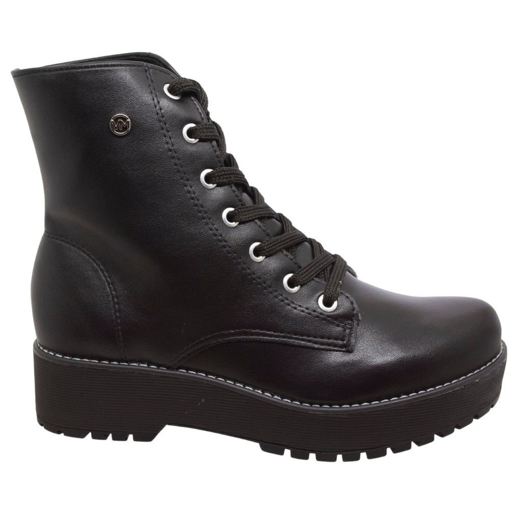 Bota Feminina Coturno Plataforma Confortavel Cadarço Via Marte