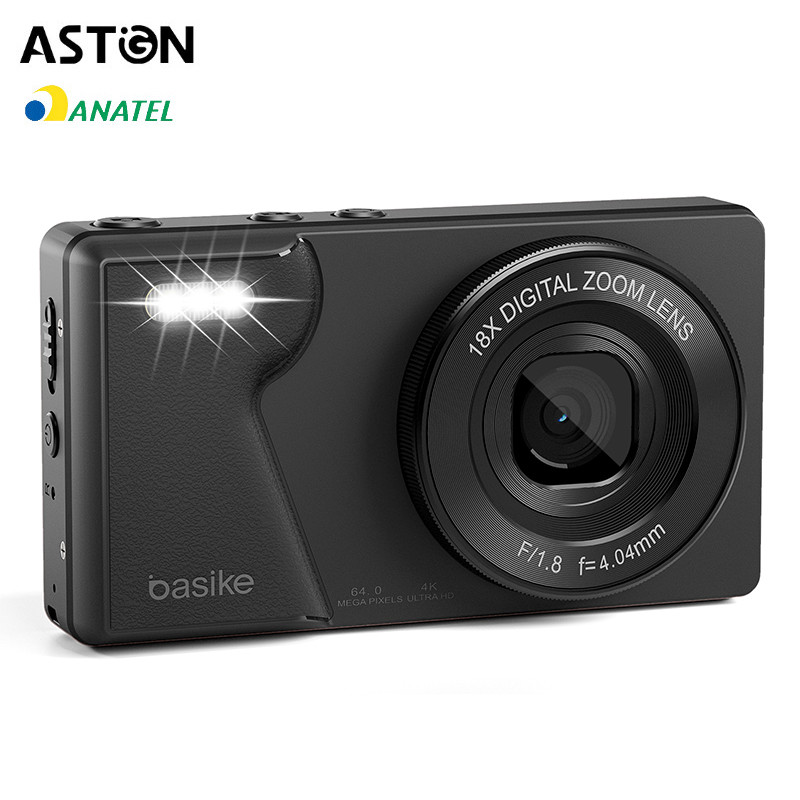 Astgn X Basike Câmera Digital 64MP4KDisplay ColoridoCameraFrontaleTraseira,cartão de memória de 32g em Oferta na Shopee