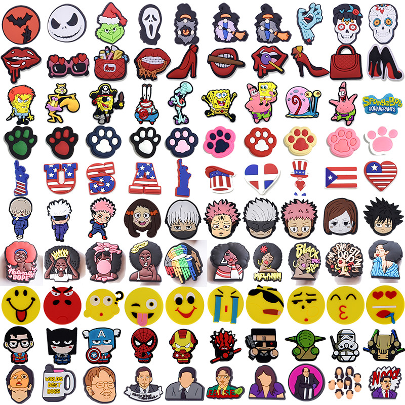 Pinos De Decoração De Sapato Pessoas Botão De Anime De Desenho Animado Fofo