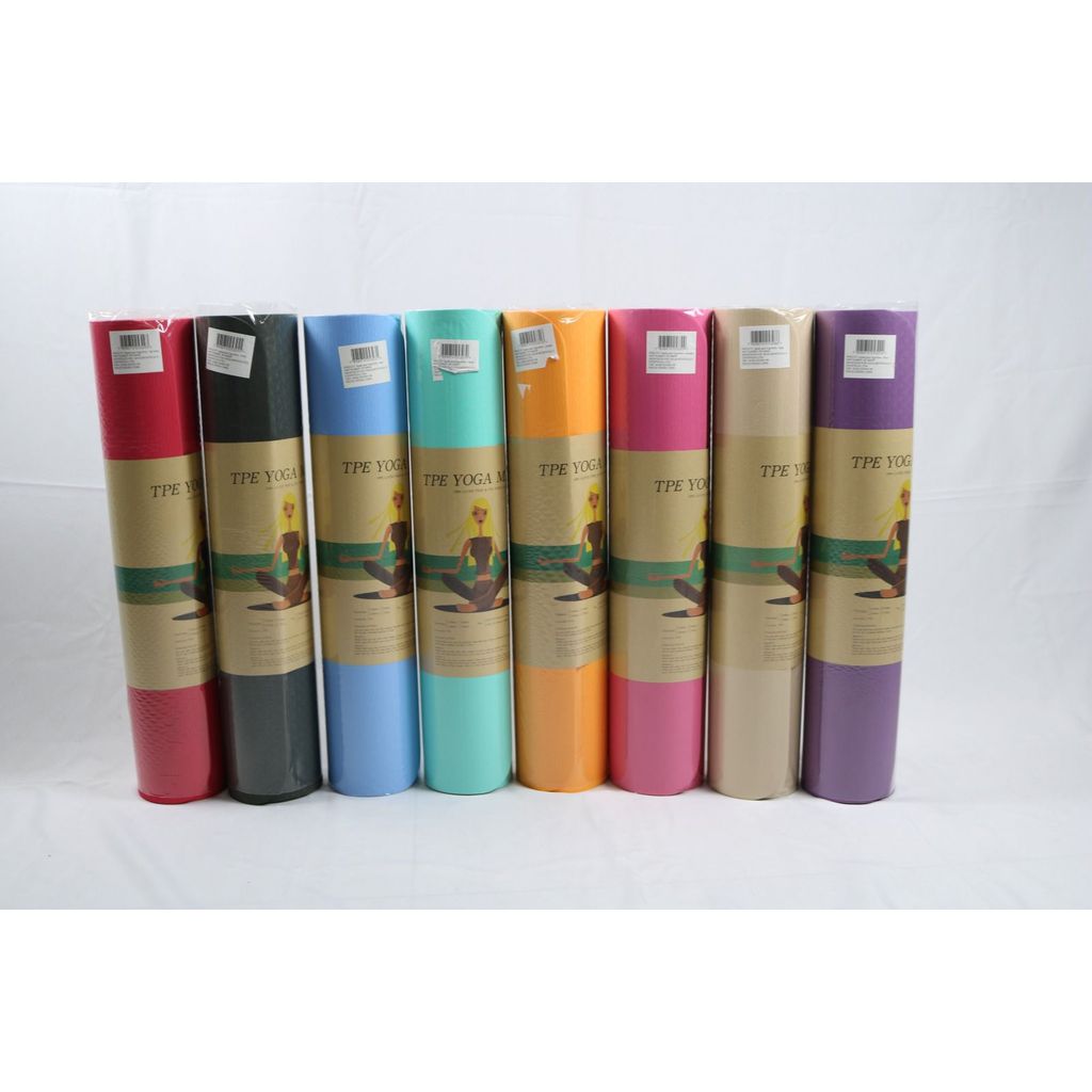 Imagem Tapete de yoga TPE de 6 mm de alta qualidade, ecológico, dobrável  várias cores