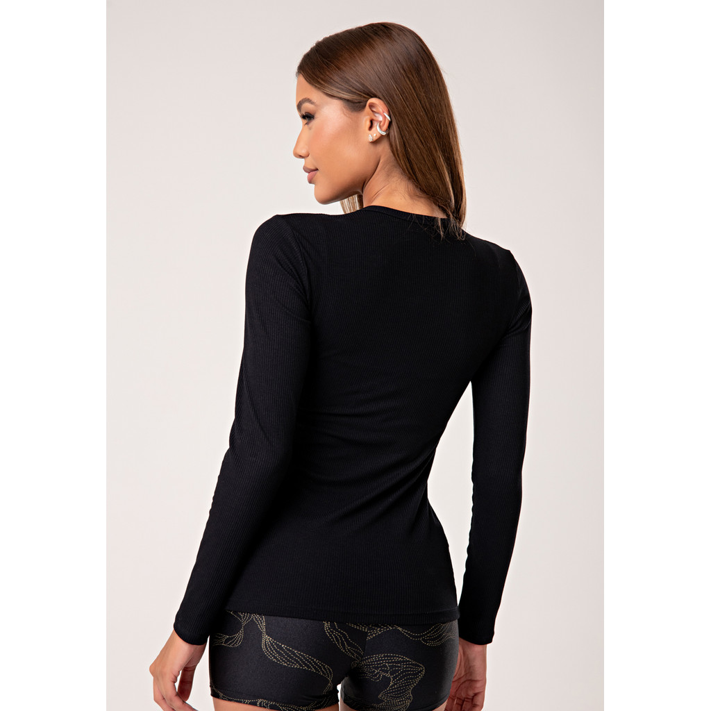 BLUSA FEMININA MANGA LONGA CANELADA LUSH DLK · foto 2