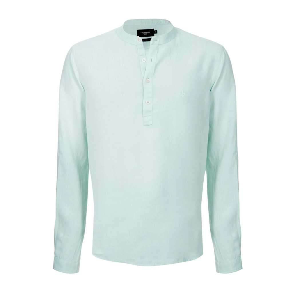 Bata Dudalina Verde Claro Ml Slim Linho Tint