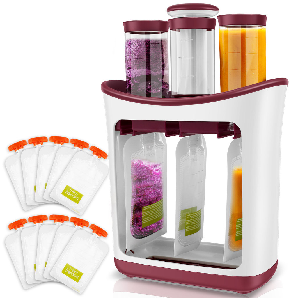 Estação De Aperto Para Bebê Reutilizável Squeeze Bolsa Fabricante Com 10 Bolsas De Armazenamento Grau Alimentício Esprem