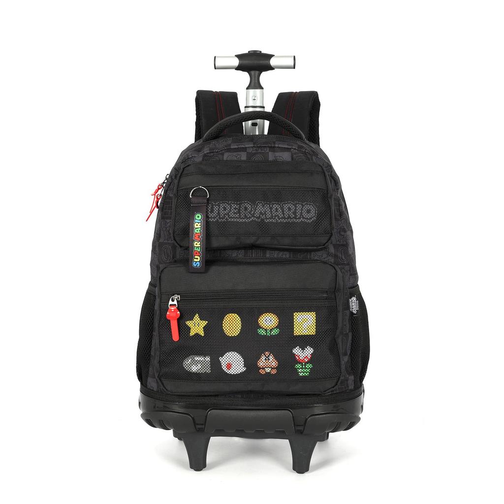 Mochila de Rodinhas Média Juvenil de Costas Super Mario em Oferta na Shopee