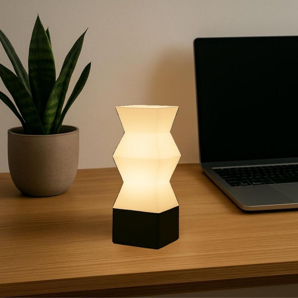 Luminaria Mesa Abajur Led Portátil QUAD Luxo Luz de Cabiceira Abajures Decoracao Diversos Presente Quarto Geometrico