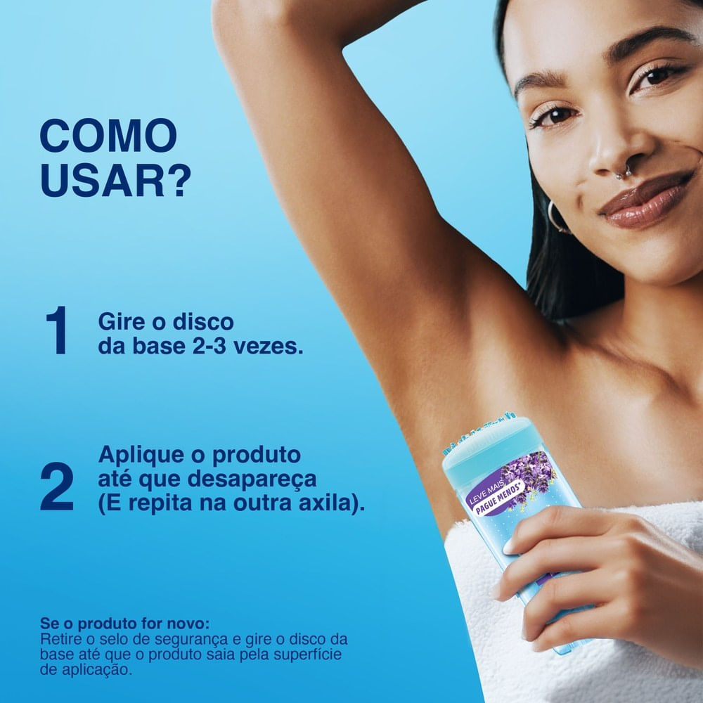 Detalhes do Desodorante Secret em Gel Antitranspirante Lavanda 73g