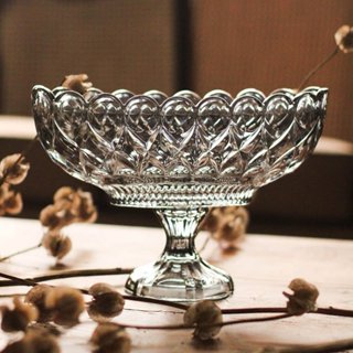 Centro de Mesa Fruteira Decorativo Com Pé Cristal de Chumbo Wolff 29x20x13 - Angel em Oferta na Shopee