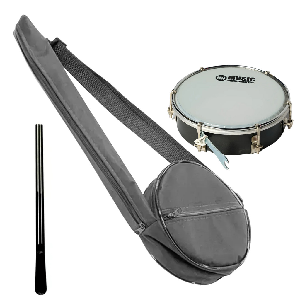 Tamborim Phx 06 Abs Pele Leitosa + Baqueta Tripla + Bag em Oferta na Shopee