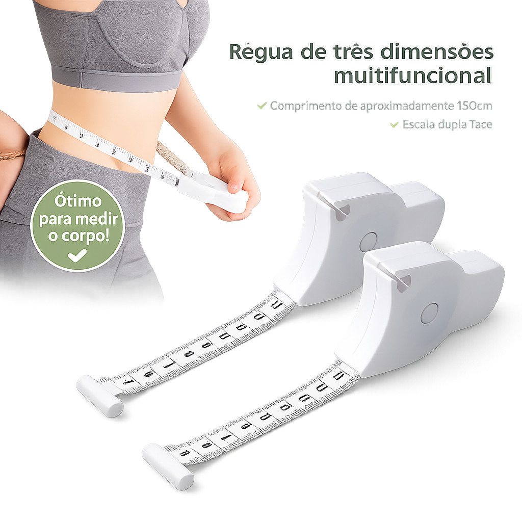 Fita Métrica Corporal Retrátil 150cm Antropométrica para Medir Corpo