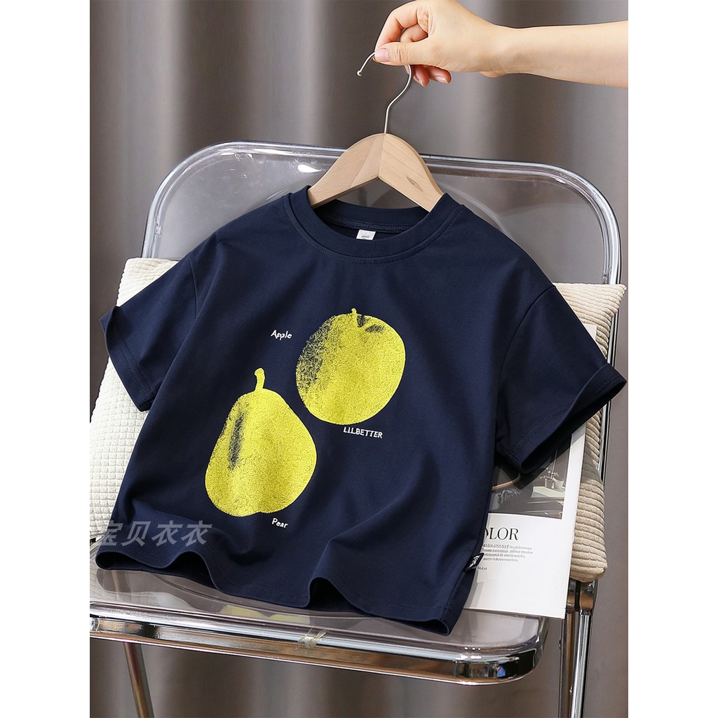 Meninos camiseta de manga curta 2026 novo estilo roupas infantis verão meia manga camiseta crianças bebê versão coreana 