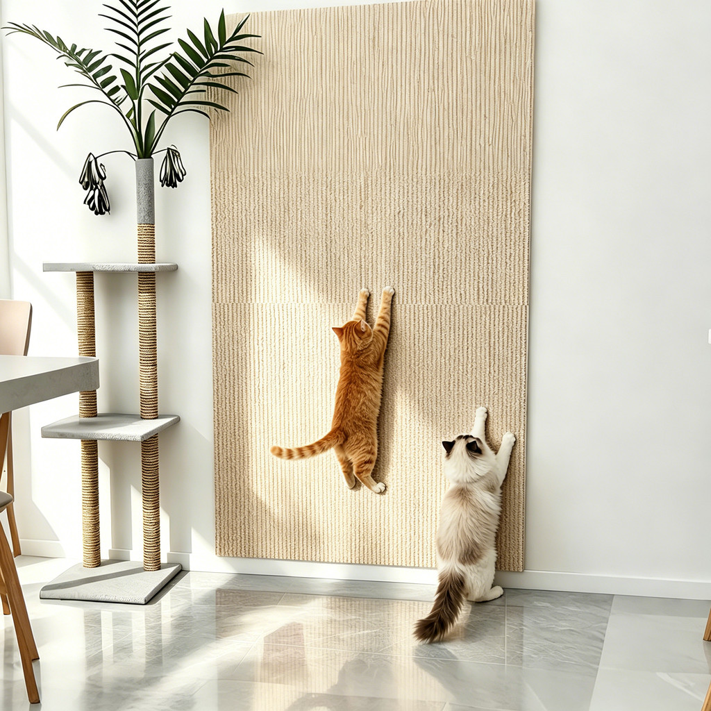 Tapete Escalador Anti-Rasgo para Gatos Autadesivo Versátil Colagem Simples em Parede Sofá Porta e Vidro