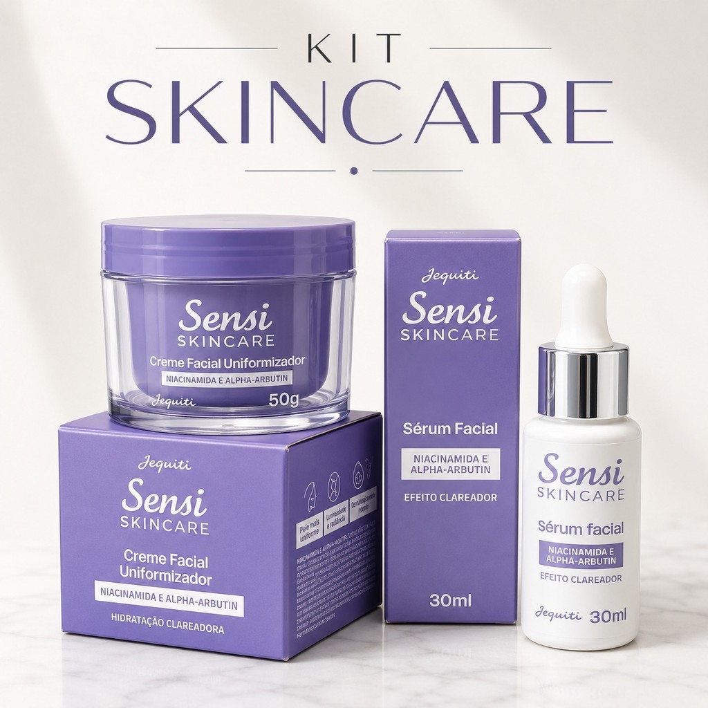 Kit Skincare Sensi Creme Uniformizador + Serúm Clareador - Jequiti