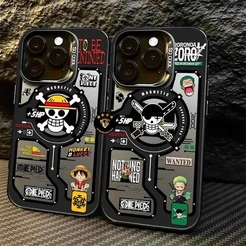 Capa protetora IMD contra quedas, com estampa de One Piece, compatível com Samsung A07 S25FE S24 S23PLUS A55 A36 A17
