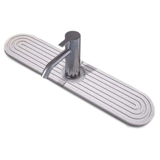 2 Bandejas P/ Pia Bancada Pedra Diatomita Lavabo Torneira Absorve Água Secagem Rápida Coletor Tapete Cozinha