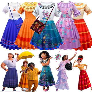 Fantasia de Cosplay Encanto Mirabel Madrigal para Mulheres Adultas, Vestido de Princesa para Festas USMK