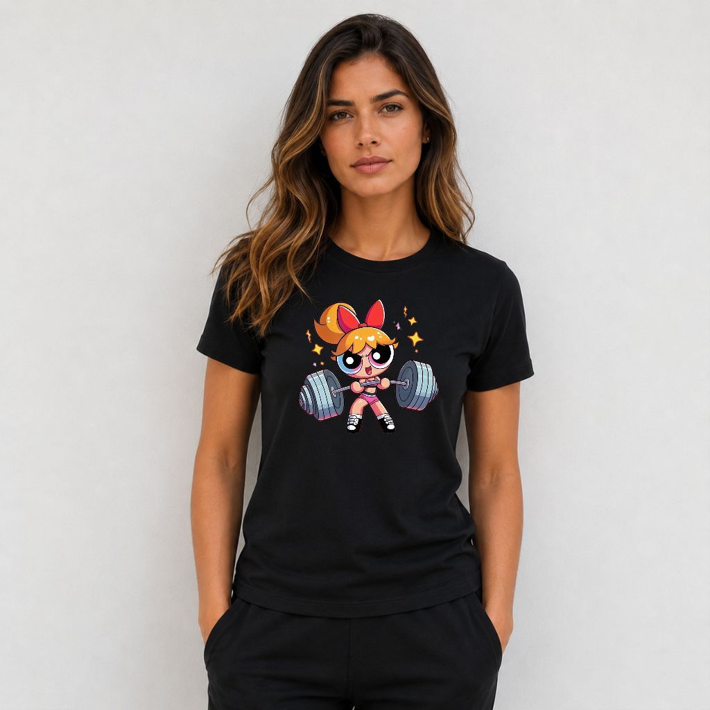 Camiseta Básica Feminina Estampada Florzinha Desenho As Meninas Superpoderosas 100% Algodão Casual Premium academia