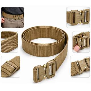 Cinto Masculino Cinto Tático Nylon Com Fivela Rápida Ajustável Resistente Dourado