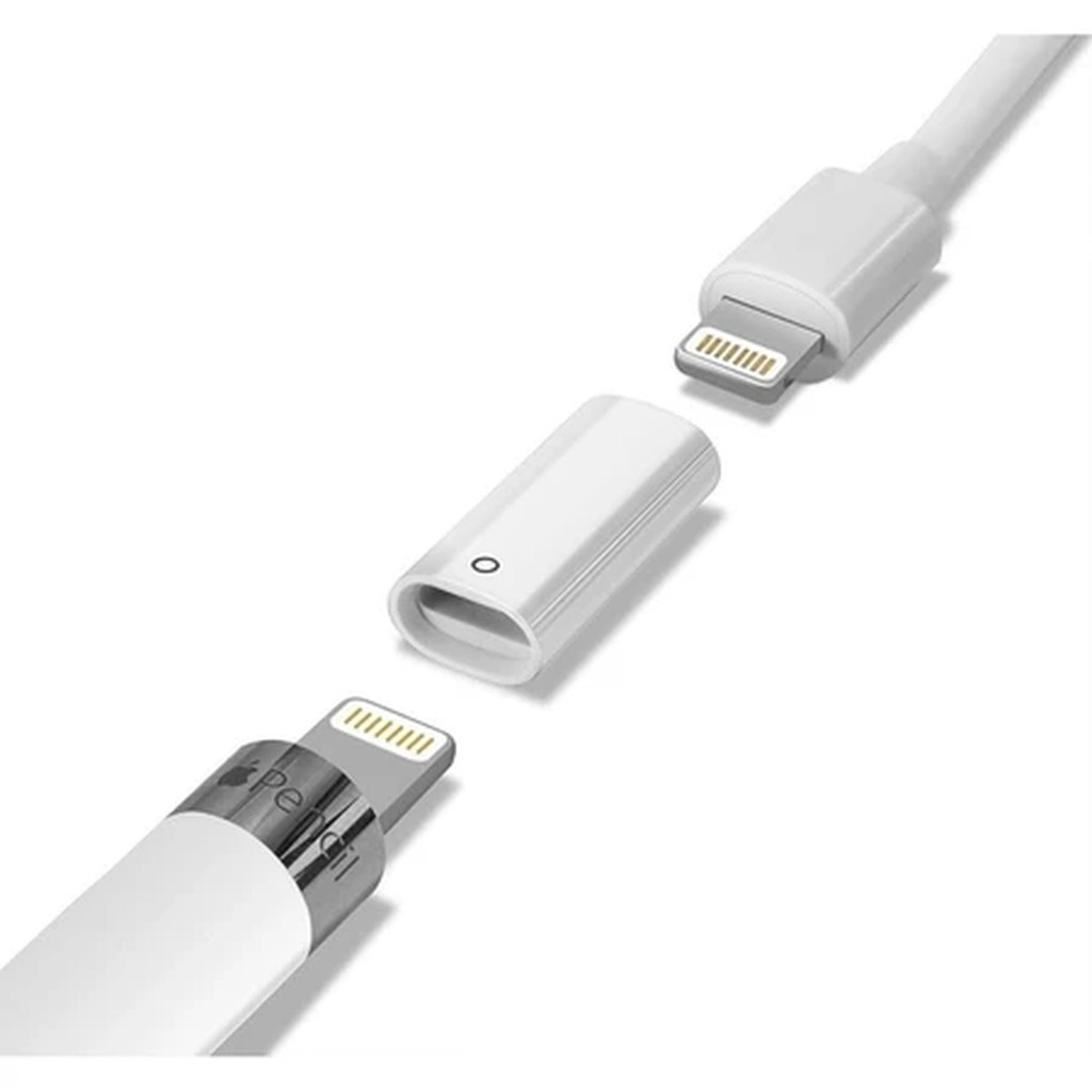 Adaptador Carregador Apple Pencil 1 Geração Conector Lightning Caneta iPad Kit 2