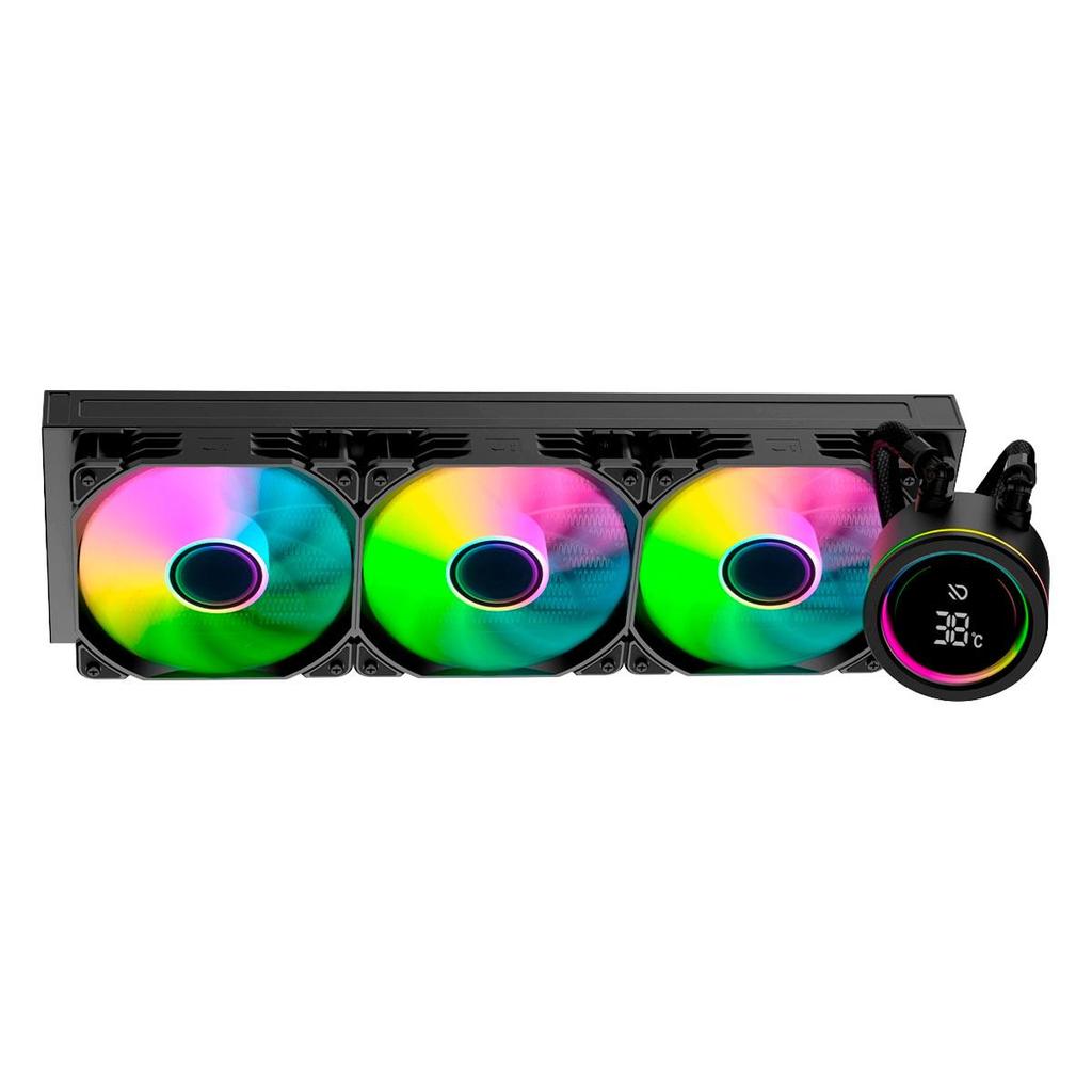 Water Cooler Duex VisionDisplay 360mm - Intel/AMD - LCD - ARGB - TDP 250W - Preto - DXWC360VISION