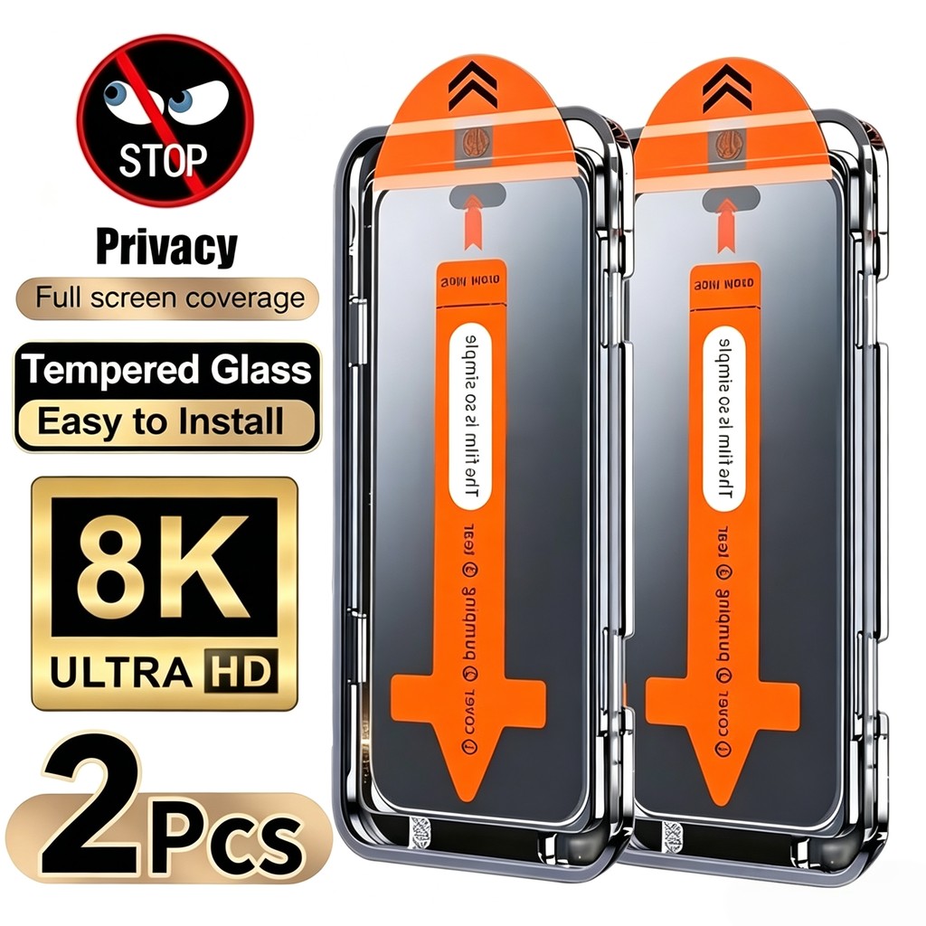 8K HD Anti-Espião Vidro Temperado Para Samsung A07 A17 A06 A16 A56 A36 A35 A55 A15 A54 A15 Auto Poeira Livre Instalar Ca