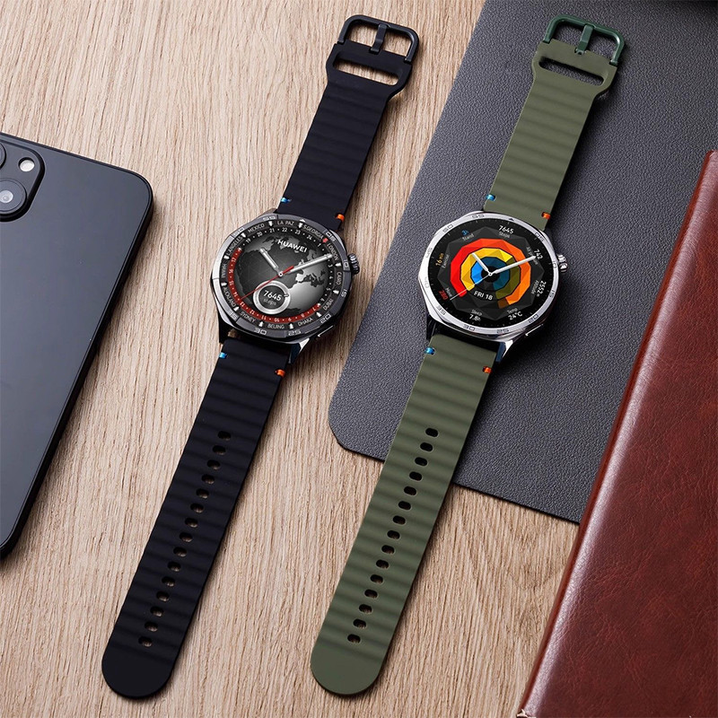 Pulseira Silicone De 18 20 22mm Para Relógio Smartwatch Samsung Galaxy Watch/Huawei/Amazfit/Redmi Watch 5 Active/Lite