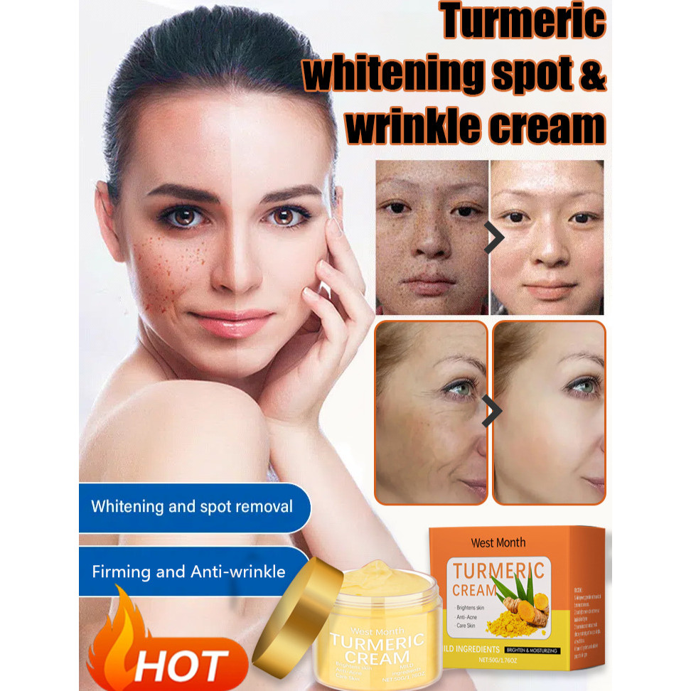 [Pele Radiante] [Rosto Radiante] WEST MONTH Creme Com Turmeric/Hidratação/Creme Facial Para Uso Diário