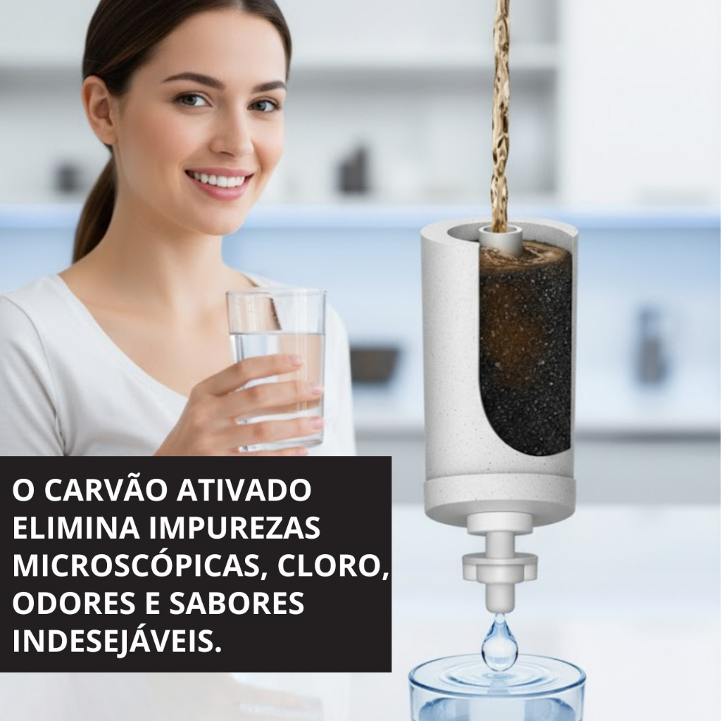 03 Velas Filtro Barro Alcalina com Carvão Ativado Prata Coloidal - SERVE PARA TODOS FILTRO BARRO · foto 2