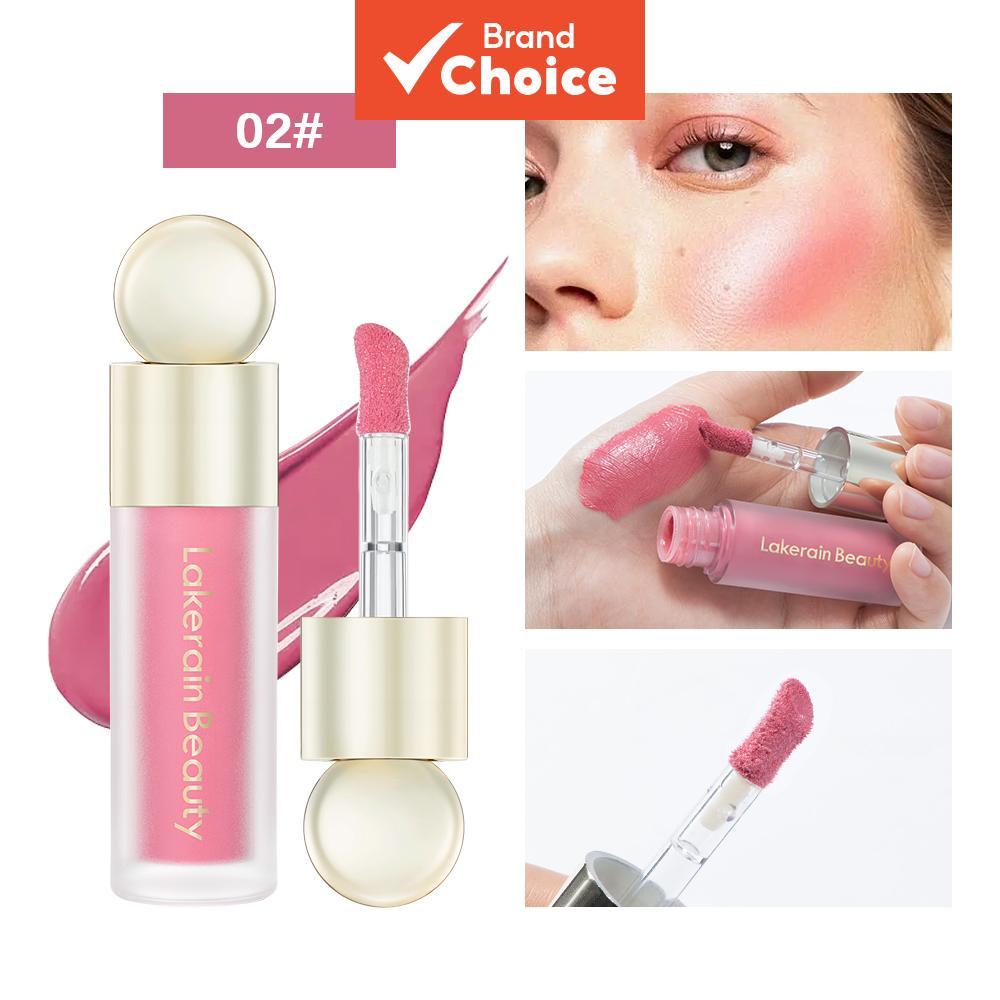  Lakerain Blush em Creme Líquida Suave – Longa Duração, À Prova d’Água, Hidratante e Brilhante para Lábios e Bochechas