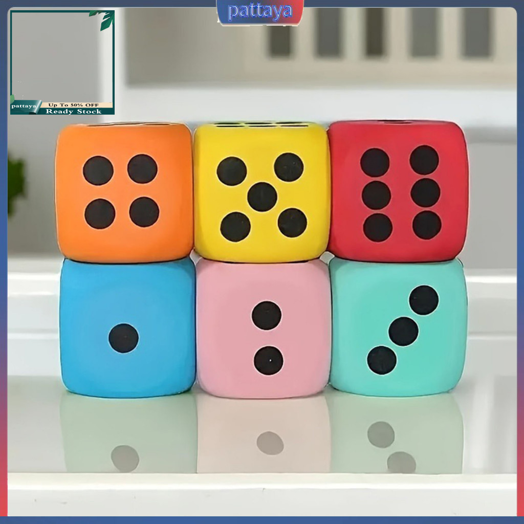 6/8cm Giant Eva Foam Dice with Corners – Six-sided Soft for Board Games Casino Party Decor Kids Toy Classroom Game Pro