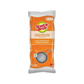 Esponja Laranja Não Risca Scotch-Brite