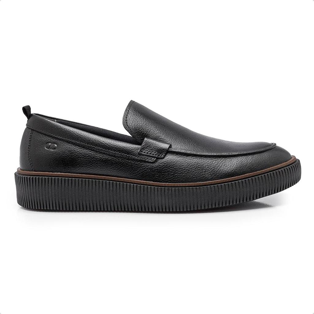Sapato Social de Couro Democrata Masculino Slip-on Metropolitan Marino 604402
