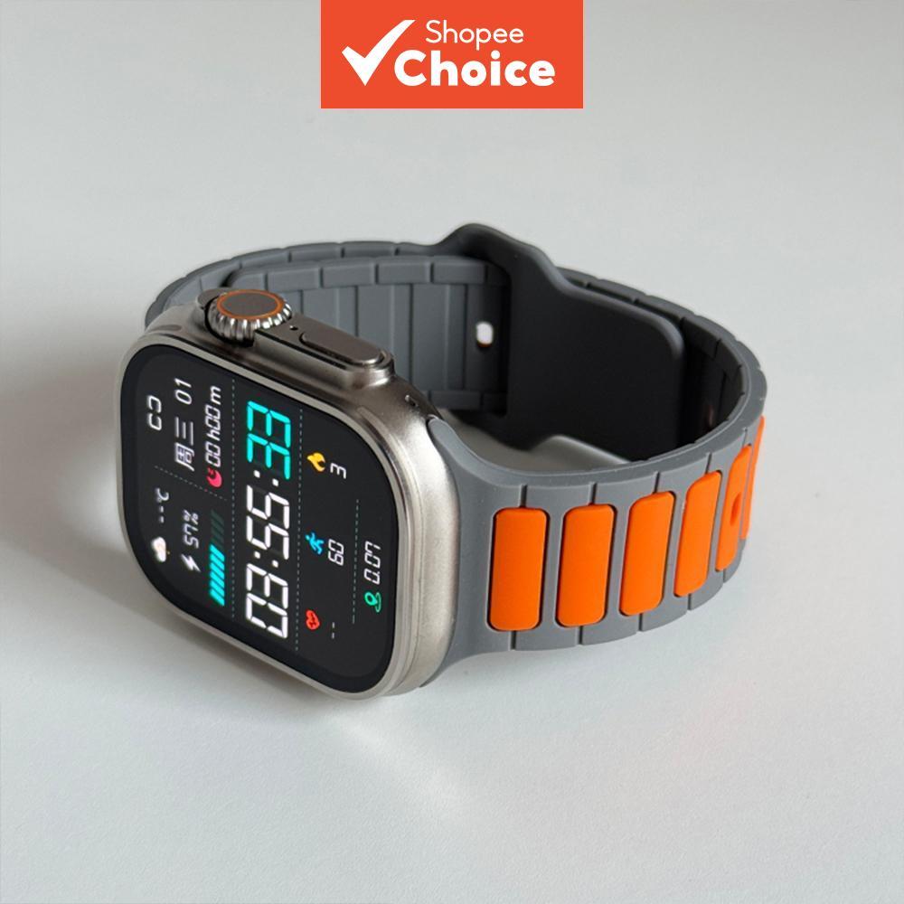  Pulseira de Silicone para Apple Watch 10 (46 mm, 45 mm, 44 mm, 49 mm, 42 mm, 40 mm, 38 mm), pulseira de relógio iwatch,