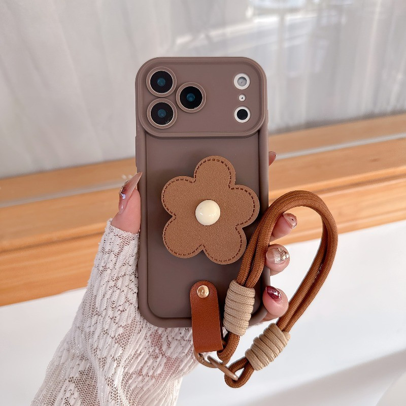 3D Bonito Pequena Flor Caso De Telefone Para Samsung Galaxy S26 S25 S24 S23 S22 S21 S20 Ultra Plus FE Com Alça De Mão Ca