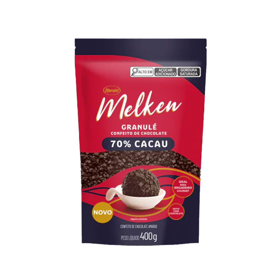 Granulado Granulé Chocolate 70% Cacau Melken 400g Harald