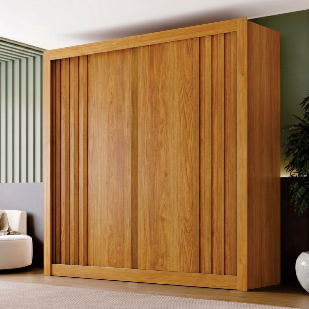 Guarda-Roupa para Casal 2 Portas Milano MDF Marrom/Cinamomo Cinamomo