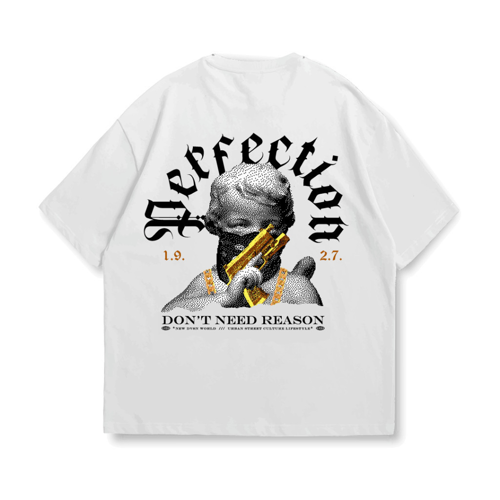 Camiseta Premium em Algodão Puro Camiseta OVERSIZED estampada branca blusa camisa Streetwear em algodão 30.1 modelo